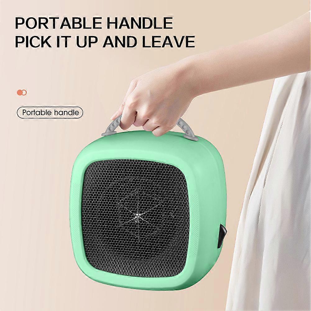 600W Space Heater Fast Heating Compact Electric Mini Fan Heater with Thermostat for Office Desk Bedroom