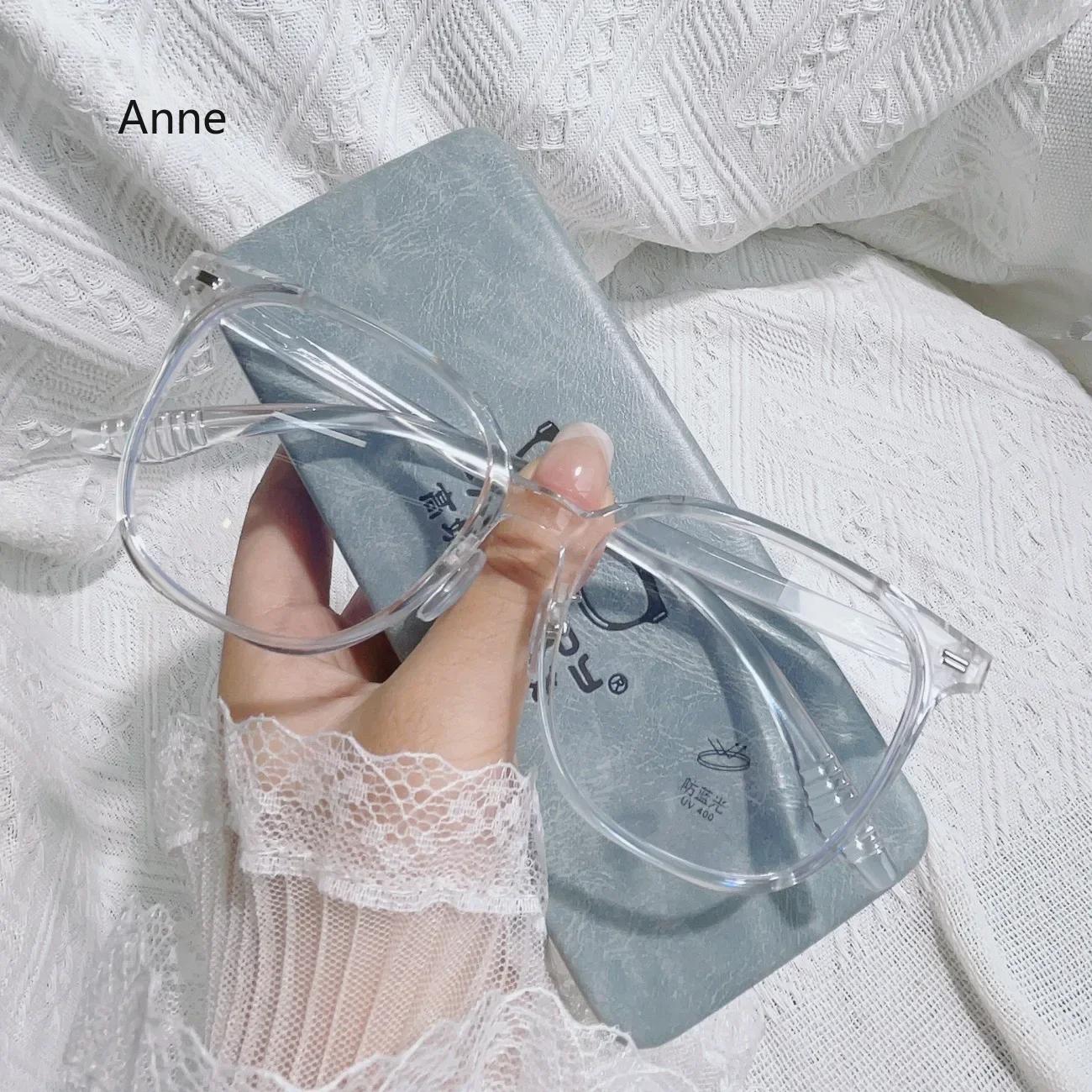 

Blue Light Myopia Women New Style Eyeglasses Oversize Glasses Frame Vintage Round Frame Eyewear Diopter 0 To -4.0 Clear Glasses 0