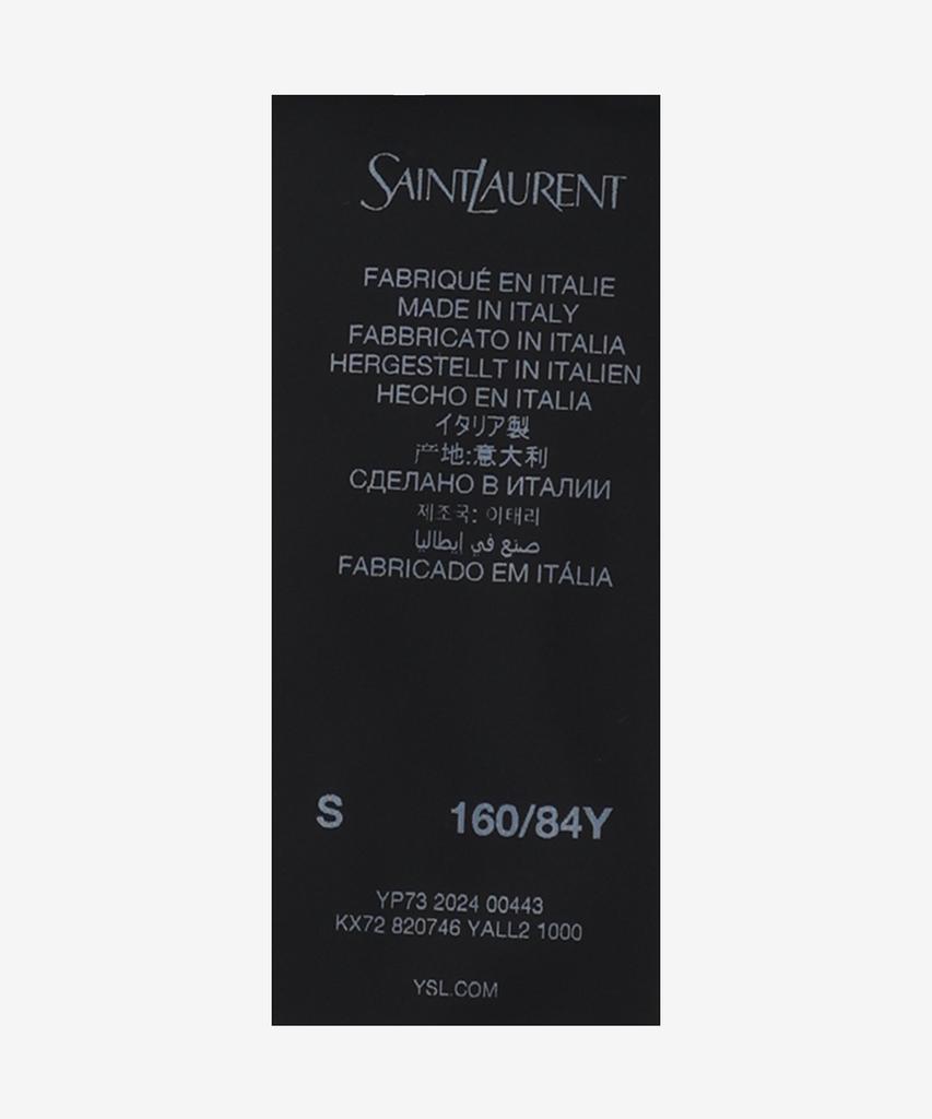 SAINT LAURENT Cashmere Cassandre Embroidered Logo High-Neck Knit - Black / 820746Yall21000
