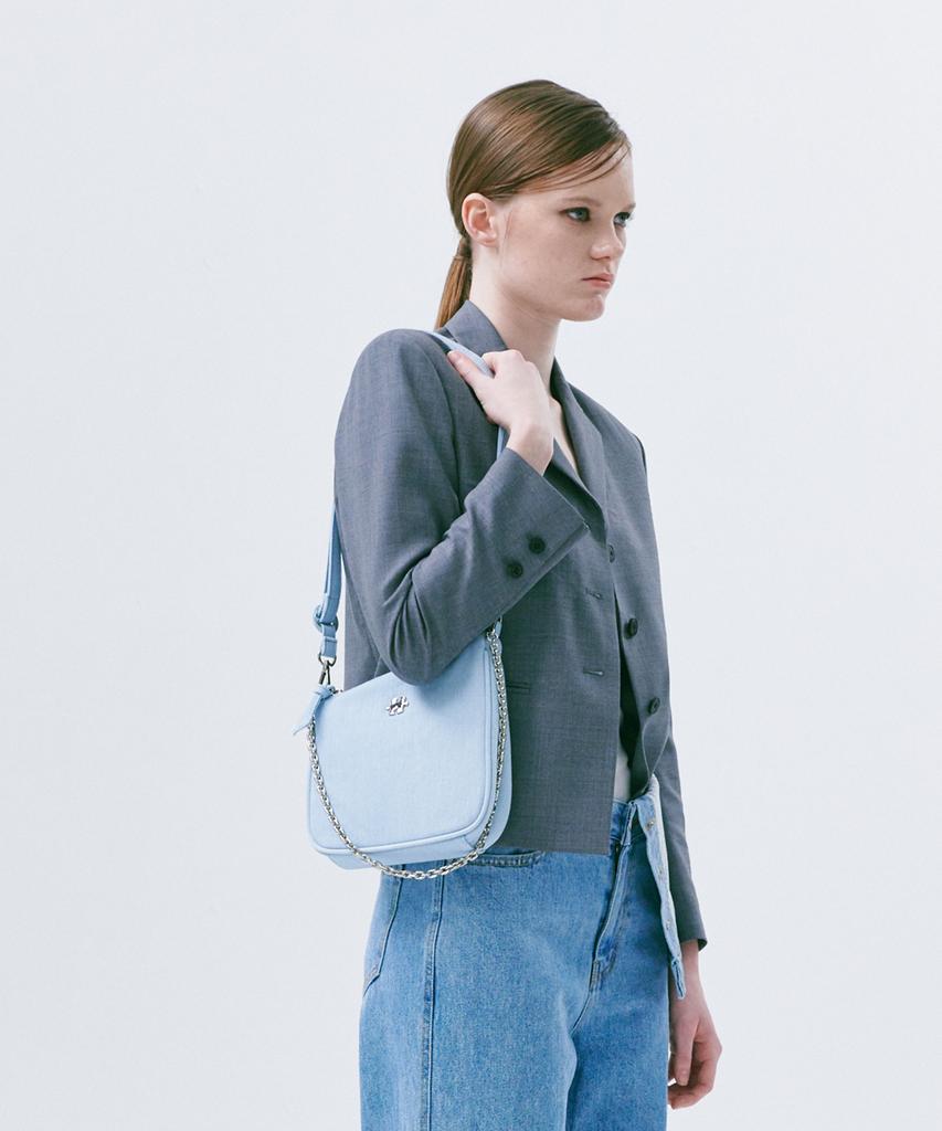 Jedrefeb5 Slant Mini Chain Bag_ Light Blue
