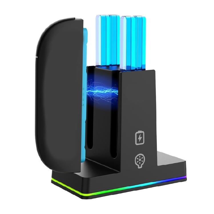 Universal Charging Station Base For NS2 Controllers Featuring 9 Dynamic Lighting Option And Multiple Protective Design