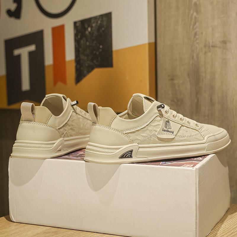 Fashion Men Leather Casual Shoes Luxury Design Lightweight Flats Men's Sneakers High Quality Comfortable Lace-up Men Driving shoes