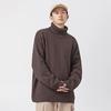 Japanese Style Men's Solid Turtleneck Sweater Autumn Winter Loose Casual Knitwear