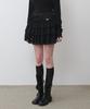 Micene Agatha Suede Tiered Mini Skirt