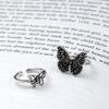925 Sterling Silver New Simple Design Vintage Butterfly Rings Retro Distressed Opening Handmade Ring Fashion Fine Jewelry