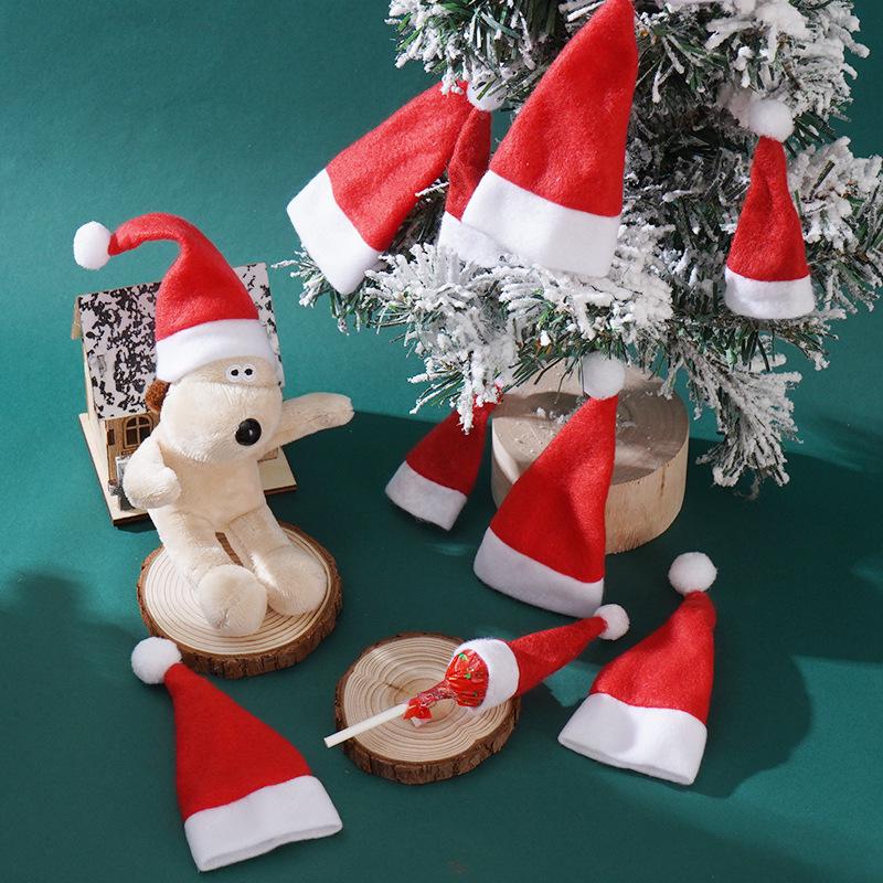 Mini Santa Hat Wine Bottle Decoration - Christmas Party Supplies