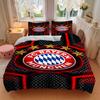 Set di biancheria da letto con stemma del Bayern Monaco Calcio 3 Pezzi Per Tutte le Misure Nuovo Copriletto Stampato in 3D Piumone Copripiumone Federa Decorazione Camera da Letto