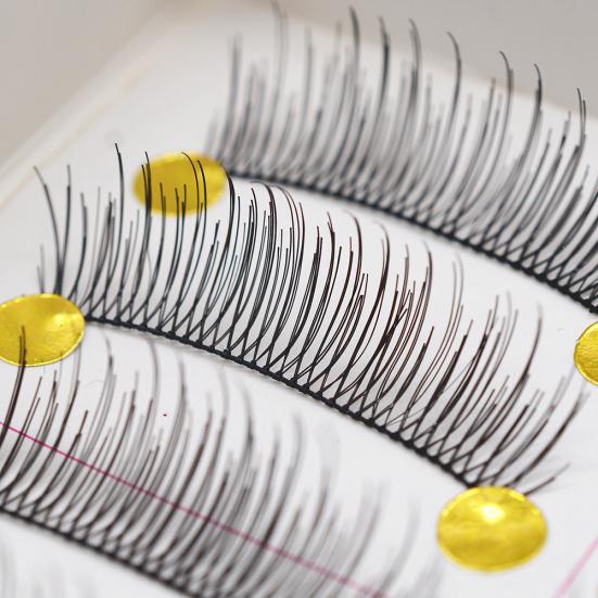 10 Pairs Thick Crossing Long Natural Looking Fake Eyelashes Make Up False Lashes