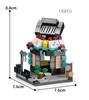 City Japanese Street View Food Vehicle Shop Barbecue Sushi Shaved Ice Ramen Car Model Building Blocks Friend Girl Bricks Toy