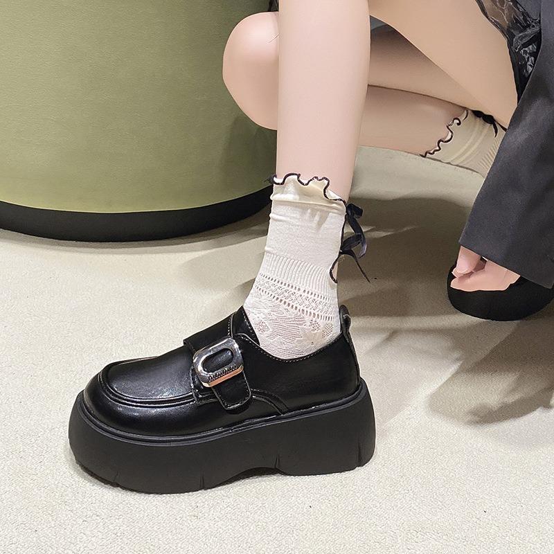 Small Leather Shoes Women's New Autumn Platform Women's Shoes Shallow Mouth Women's Mary Jane Single Shoes