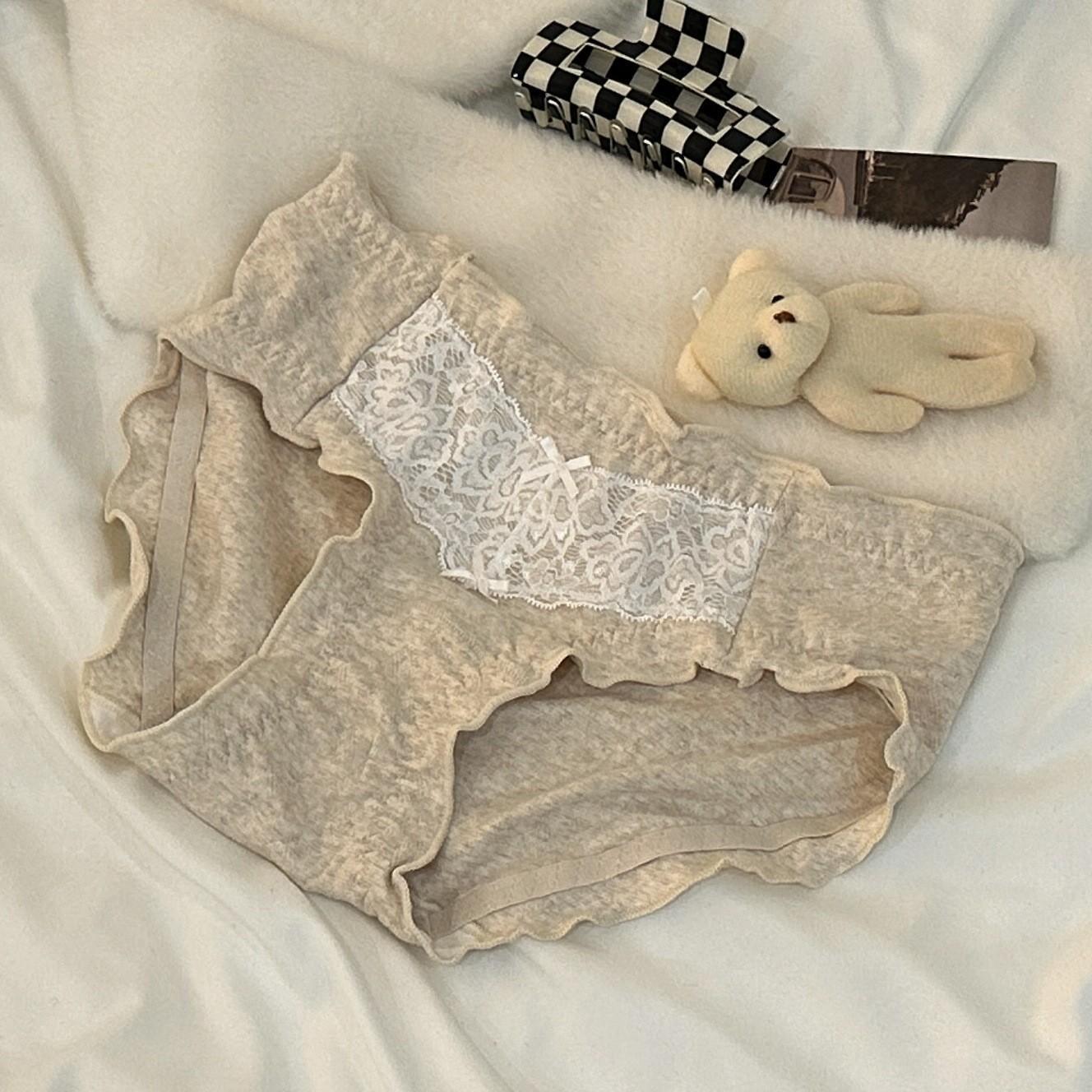 

Женские кружевные трусики средней посадки Женское мягкое хлопковое нижнее белье Брифы с принтом Женское нижнее белье XL кофейный