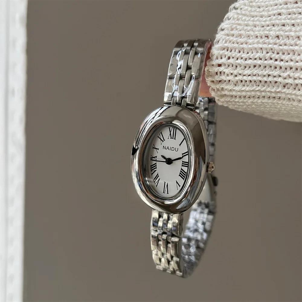 Top Brand Women Oval Dial Small Watch Fashion Adjustable Steel Strap Quartz Wristwatch Relogio Feminino Gifts Dropshipping