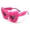 New Fashion Glasses Plush Love Sunglasses Peach Heart Dance Party Funny Heart Sunglasses