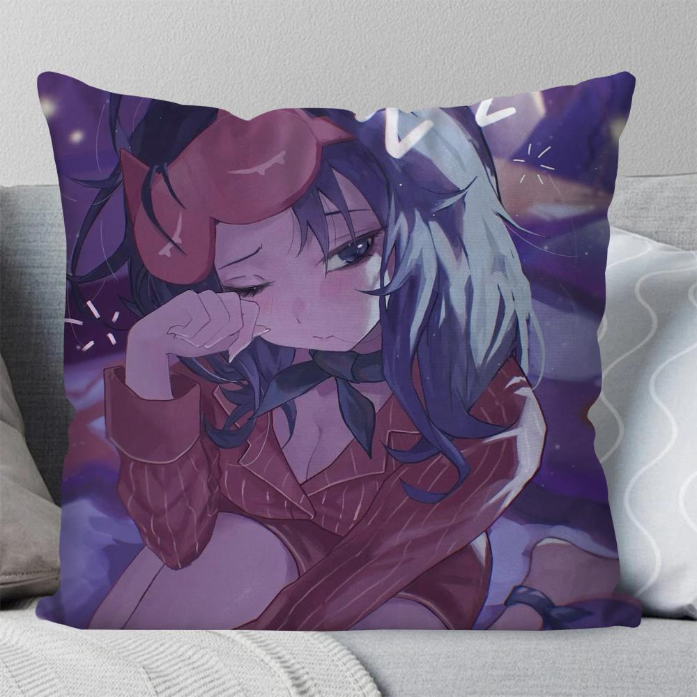 Anime Sleeping Mita Pillow Case Square Pillow Bedroom Sofa Leisure Comfort Cushion Car Living Room Home Decoration 40X40