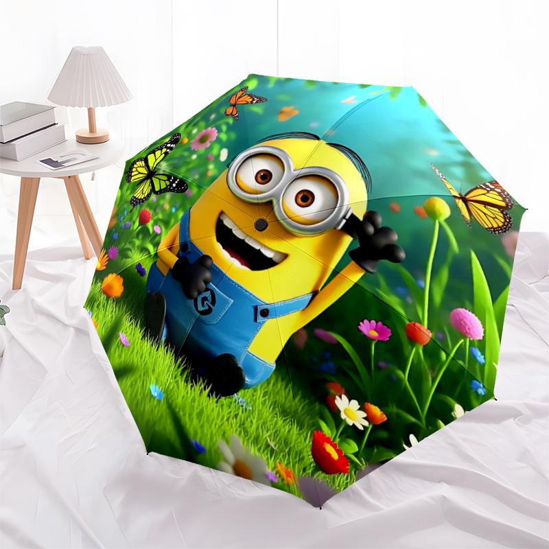 1pc Minion Automatic Open/Close Umbrella - All-Season Portable Umbrella for Women/Men Yy251213087