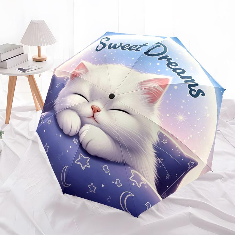 Parapluie de Pluie Motif Chat Endormi Mignon