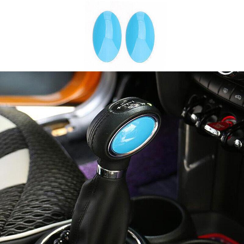 Fit For Mini Cooper Countryman F60 ABS Blue Gear Shift Knob Shifter Lever Trim