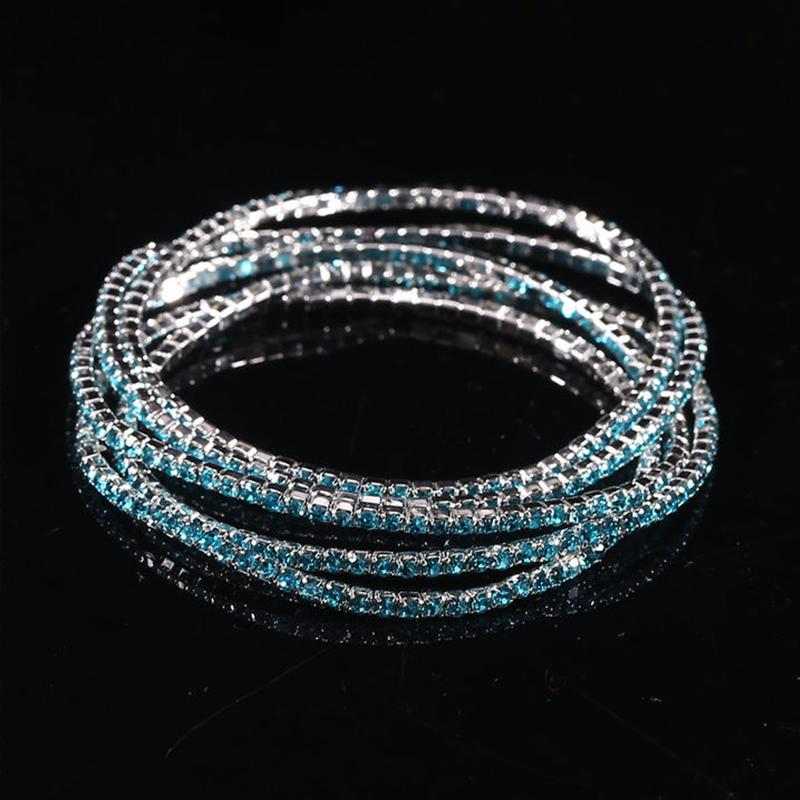 

5 шт./лот эластичные хрустальные браслеты 2 мм очаровательные золотые хрустальные стразы металлический браслет ювелирные изделия сделай сам подарок