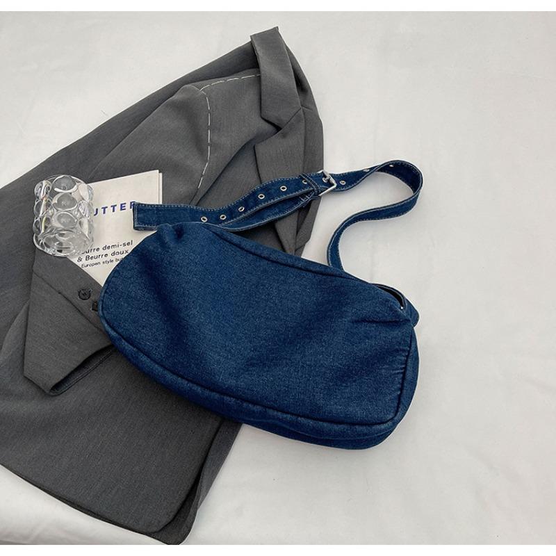Simple Versatile Large-capacity Tote Bag Women's Bag New Denim Shoulder Slanting Cross Bag