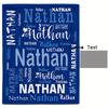 Personalized Custom Blanket For Adult Kids Customizable Name Flannel Blanket Soft Cozy For Bed Sofa Travel Perfect Birthday Gift