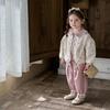Spring 2026 Infant Girls' Knit Cardigan Set - Korean Style Long Sleeve Three-Piece