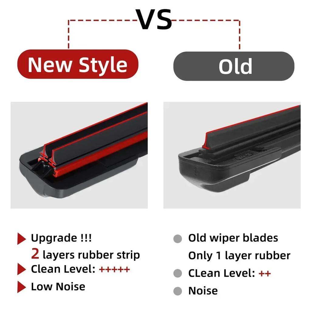 Double Rubber Car Wiper for Nissan Qashqai J11 J10 Front Blades Brushes Cutter Automobiles Parts Accessories Windscreen