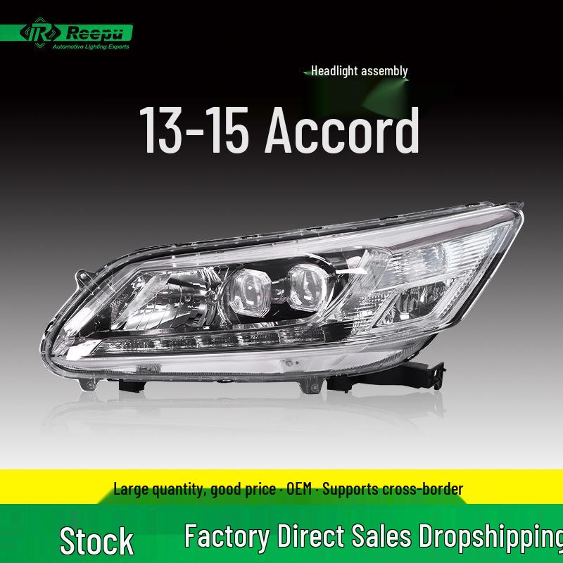 

Honda Accord 13-15 9th Gen High Trim Headlight Assembly Front Light Right Passenger Side Single