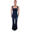 Women's European & American Fashion Casual Sexy Denim Wide-Leg Overalls