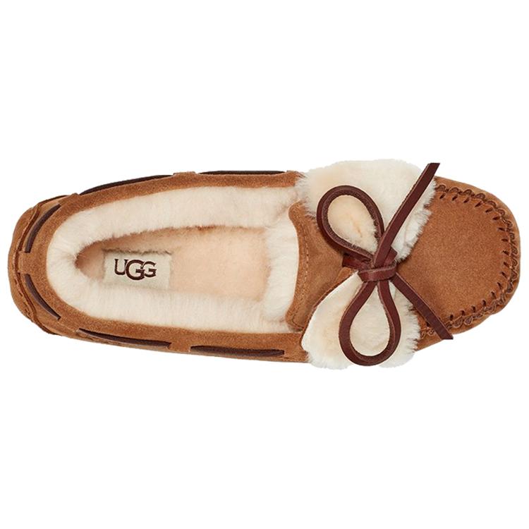 UGG Dakota Double Bow Bowknot Chestnut Women's (Unisex) Closed Toe Slippers 1118913 CHE