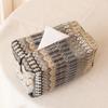 1PC Ethnic Style Woven Tissue Storage Bag Minimalist Fabric Box for Living Room Bedside Table Drawer Home Organizer