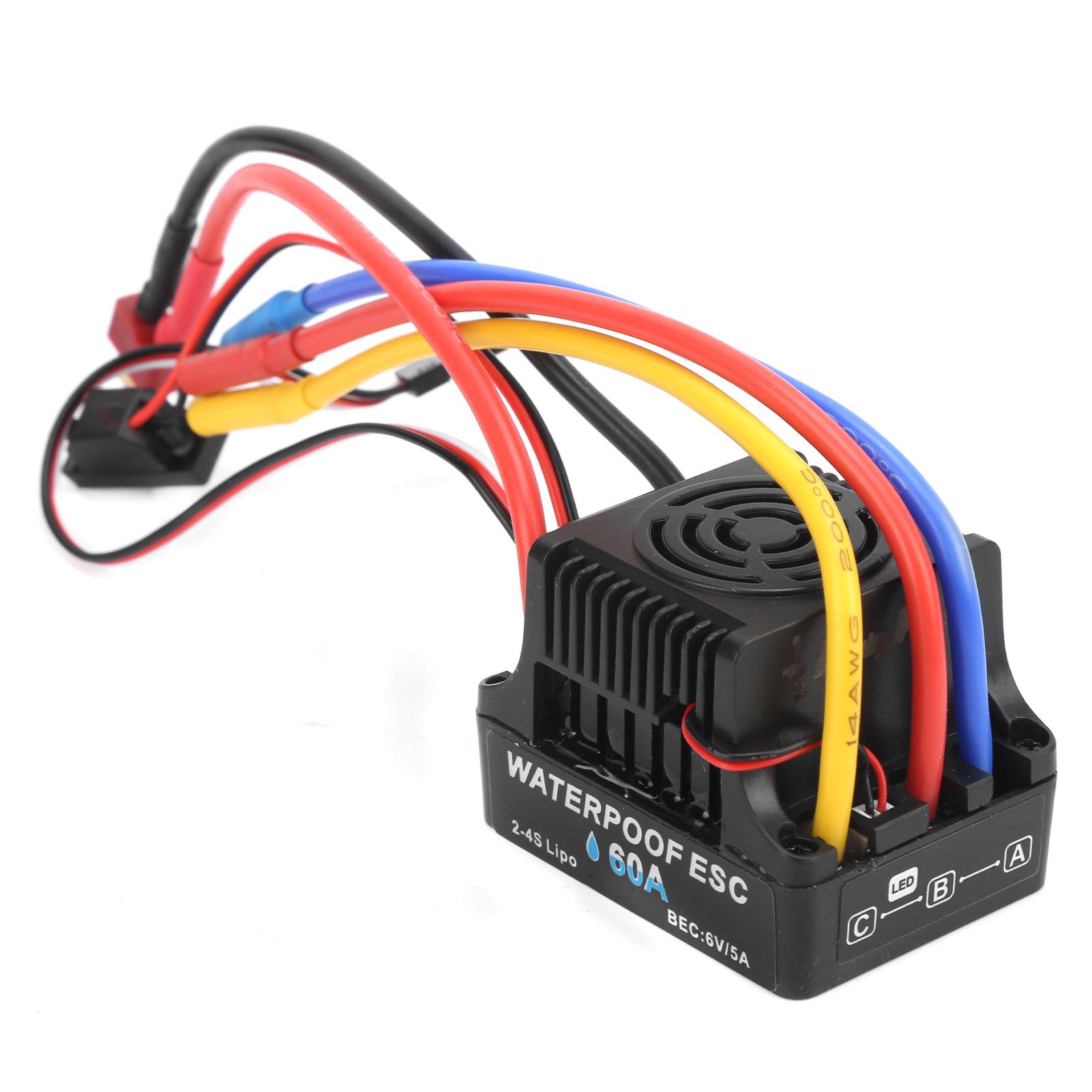 

RC 60A Brushless Electronic Speed Controller ESC for 1/8 1/10 Remote Control Car