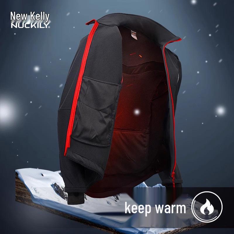 NUCKILY Unisex Winter-Radanzug - Winddichte Fleecehose für Wärme und Mountainbiking