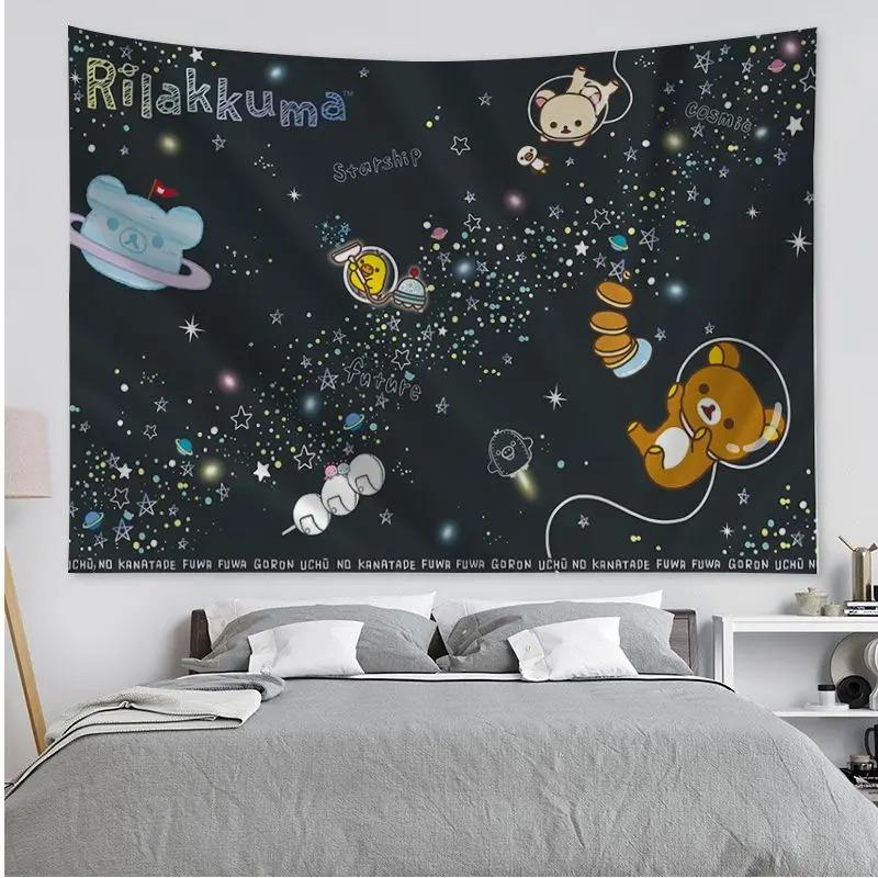 Office Living Room Tapestry Cute Bear Cartoon Tapestry Home Wall Decoration Tapestry