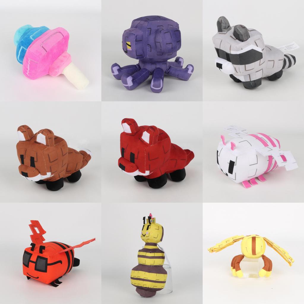 Minecraft Wachse einen Garten Plüsch Königin Biene Gartenspielzeug mit PP-Baumwolle für Kinder und Sammler