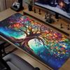 Vibrant Fantasy Tree Painting Large Mouse Pad Waterproof Non-slip Gaming Mat