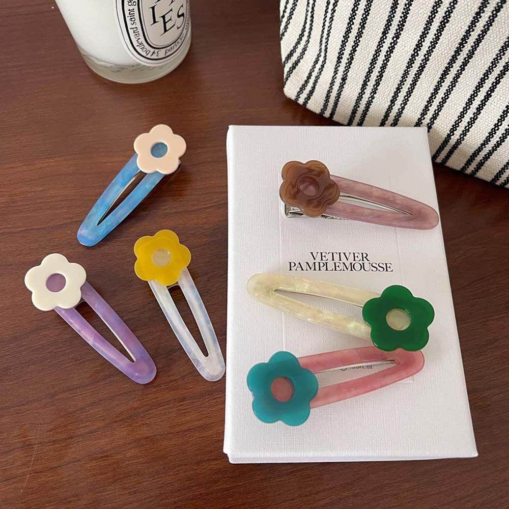

Headdress Gifts Girl Acrylic Women Hair Clip Duckbill Clip Flower Hairpin Korean Style Barrettes
