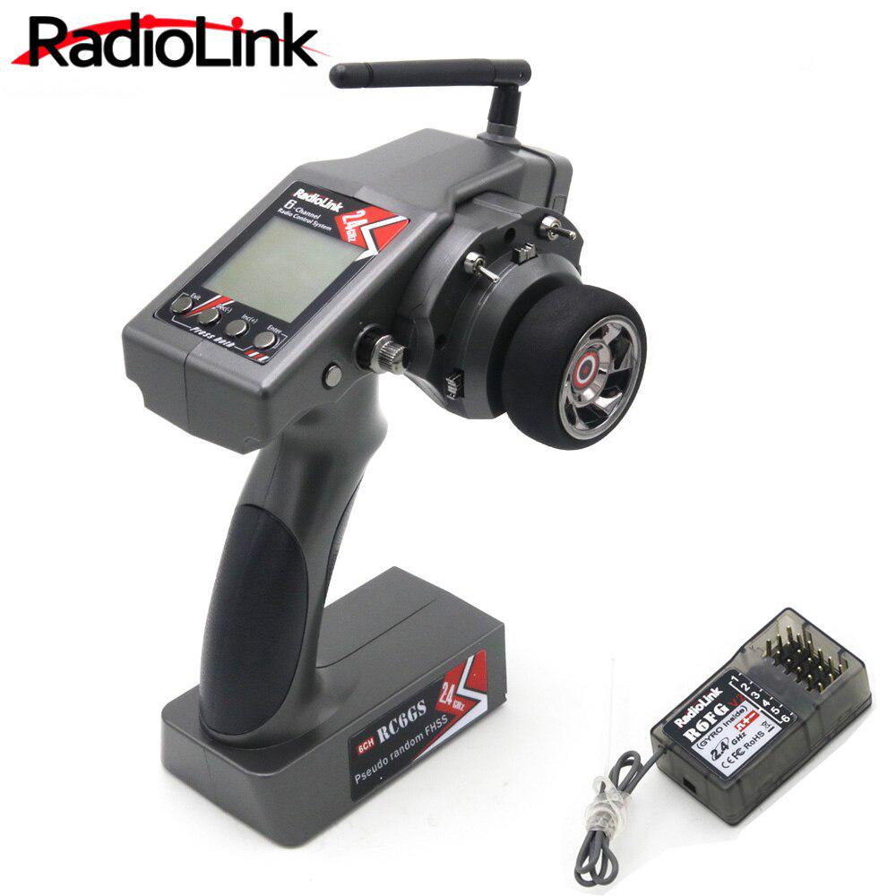 RadioLink RC6GS 2.4G 6CH Rc Car Controller Transmitter W/ R6FG /R7FG Gyro Inside Receiver