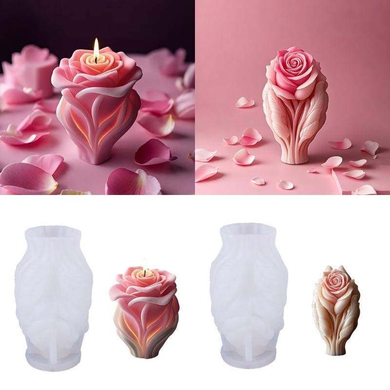 Hand Holding Flower Silicones Mould 3D Flower Candle Molds Casting Mould Epoxy Resin Molds Plasters Molds