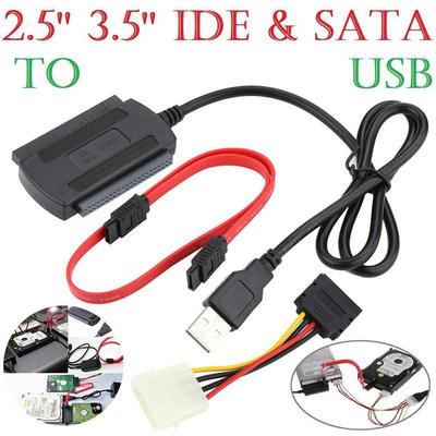 „Sata“ / „Pata“ / „Ide“ disko į USB 2.0 adapterio keitiklio laidas, skirtas 2,5" / 3,5" standžiajam diskui