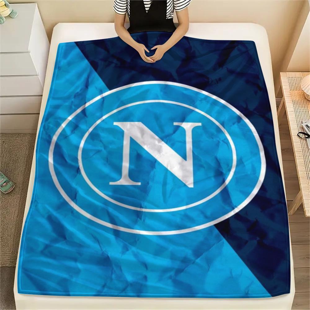 1PC Napoli Print Flannel Blanket, High quality Comfortable for All Seasons, Home Decor, Warmth and Comfort, Perfect for Christmas Gifts