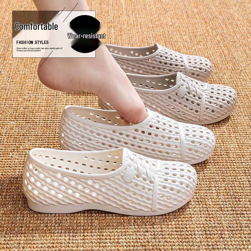 Women's Non-Slip Breathable Sandals - Comfortable Nurse, Work & Beach Shoes with Soft Soles.