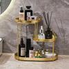 Golden Luxury Metal Storage Rack,Toiletries,Skin Care Cosmetics,Bathroom Supplies Storage Organizer Shelf Bathroom Accessories
