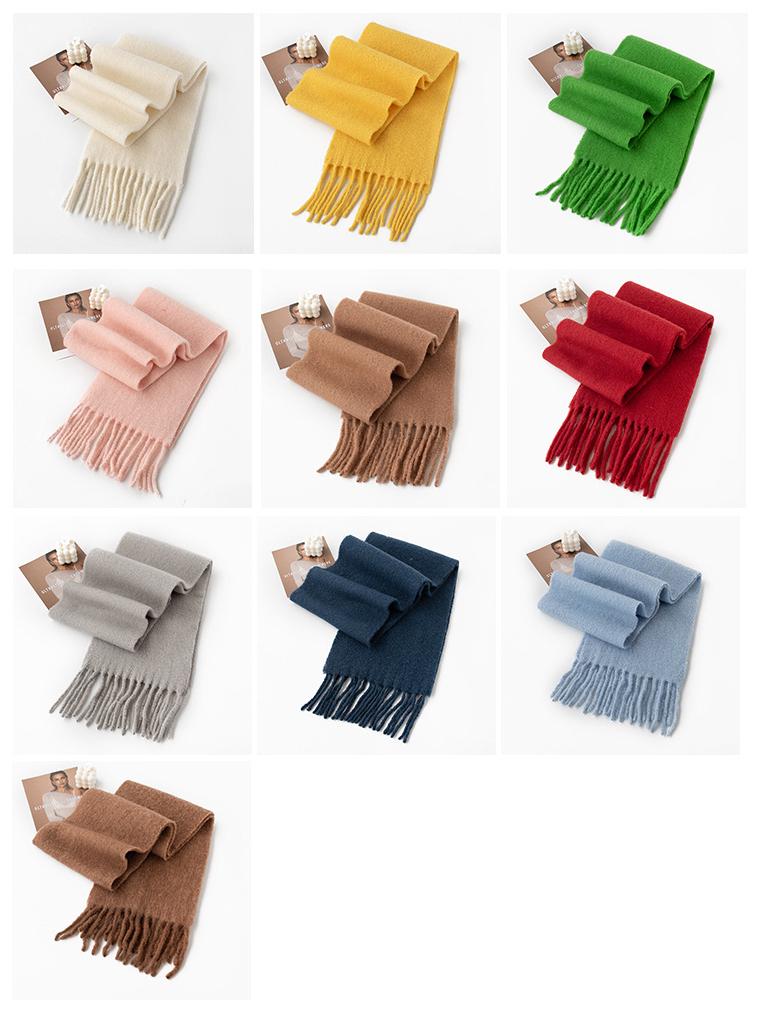 100% Wool Scarf: Autumn/Winter Korean Style, Warm & Versatile Women's Shawl