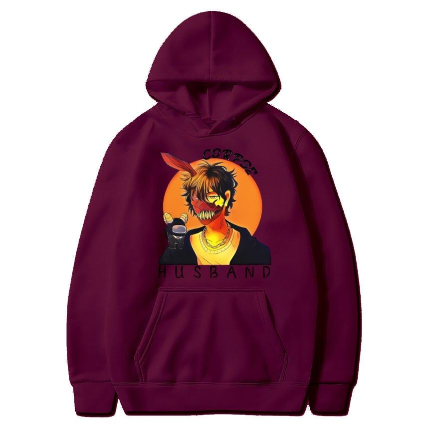 Autumn and Winter Anime Corpse Husband Printed Hoodie Classic Style College Style Men's and Women's Hoodies Fashion Hoodie
