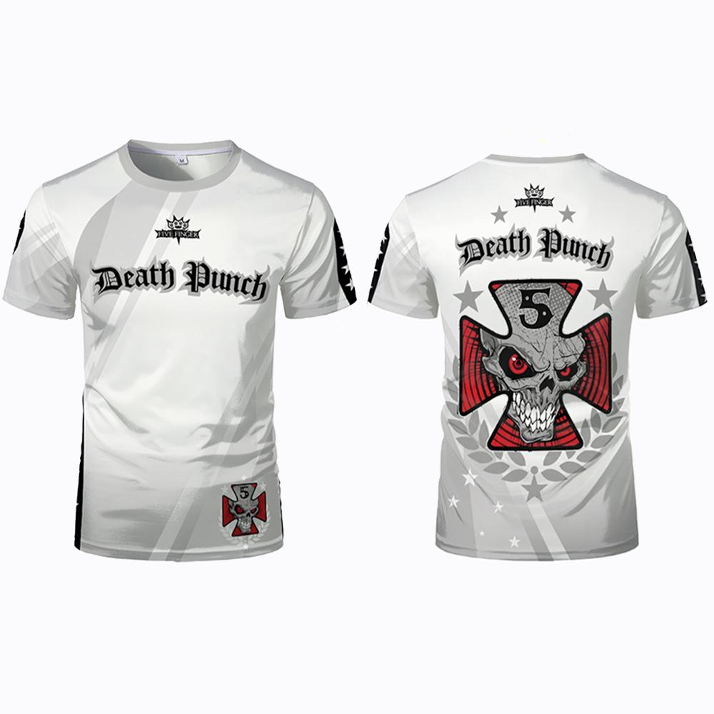 2026 Men's for 5FDP Five Finger Death Punch Fans T-Shirt Heavy Metal Band 3D Print Short-Sleeve Top Unisex Street Rock Tee