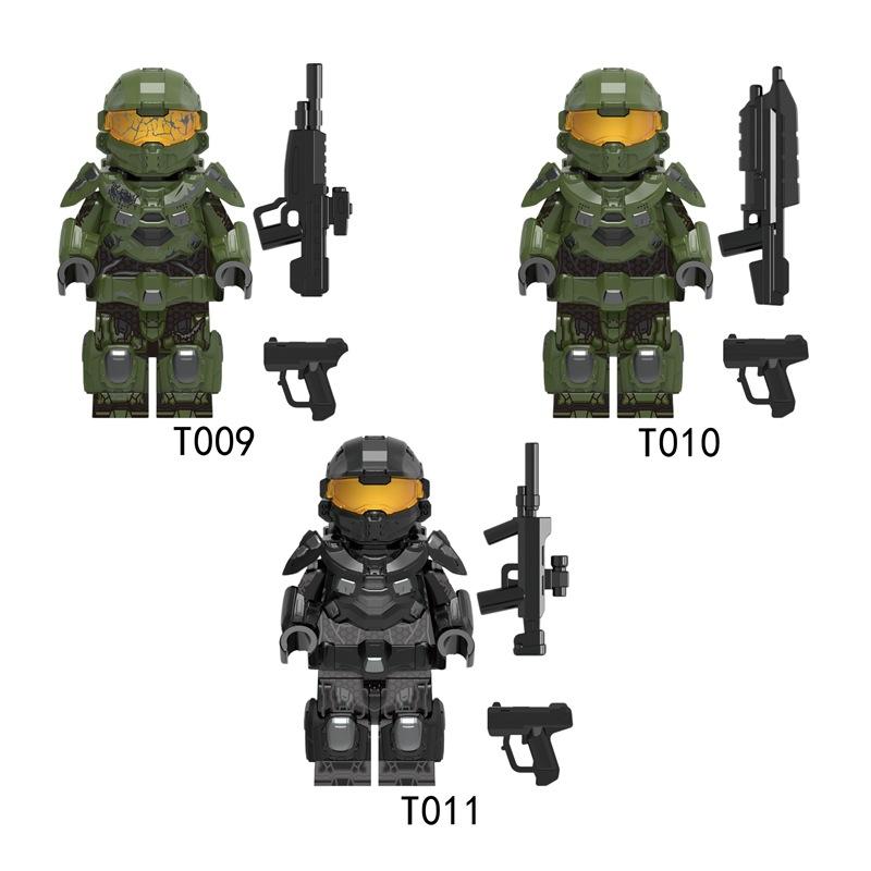 T009-T011 Sci-Fi Soldier Building Blocks Minifigures, Military Action Figures With Weapons, Kids Assemble Bricks Toys Boys Gift