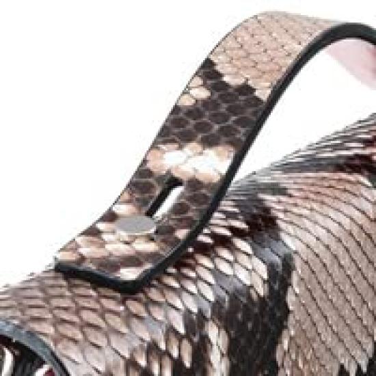 Zweite Tasche Leder Lange Geldbörse Echtes Leder Python Schlangenleder Schlangenleder Tasche Tasche Geldbörse Mini-Tasche Smartphone-Halter [EVERSOUL]