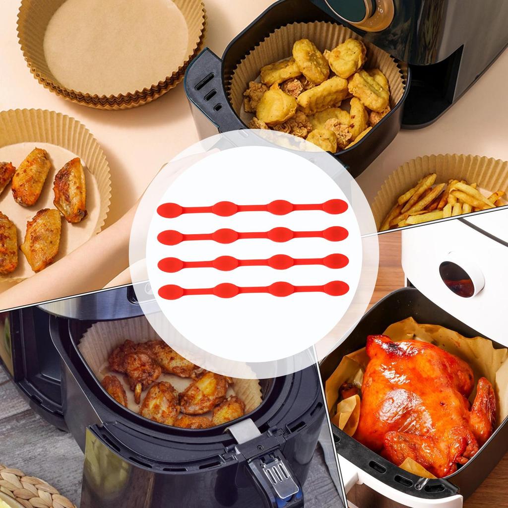 Air Fryer Magnets Clips Magnetic Air Fryers Secure Silicone Holder High-temperature Resistant Air Fryer Paper Holding Down Locks