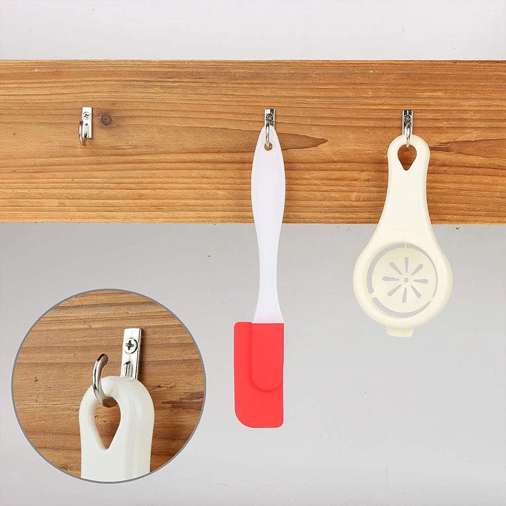 30 Pcs Zinc Alloy Wall Mounted Single Hook Small Coat Hooks for Hats Towels Keys Scarves Jewelry Dresses with Screws (Green Bronze+Gold+Silver)