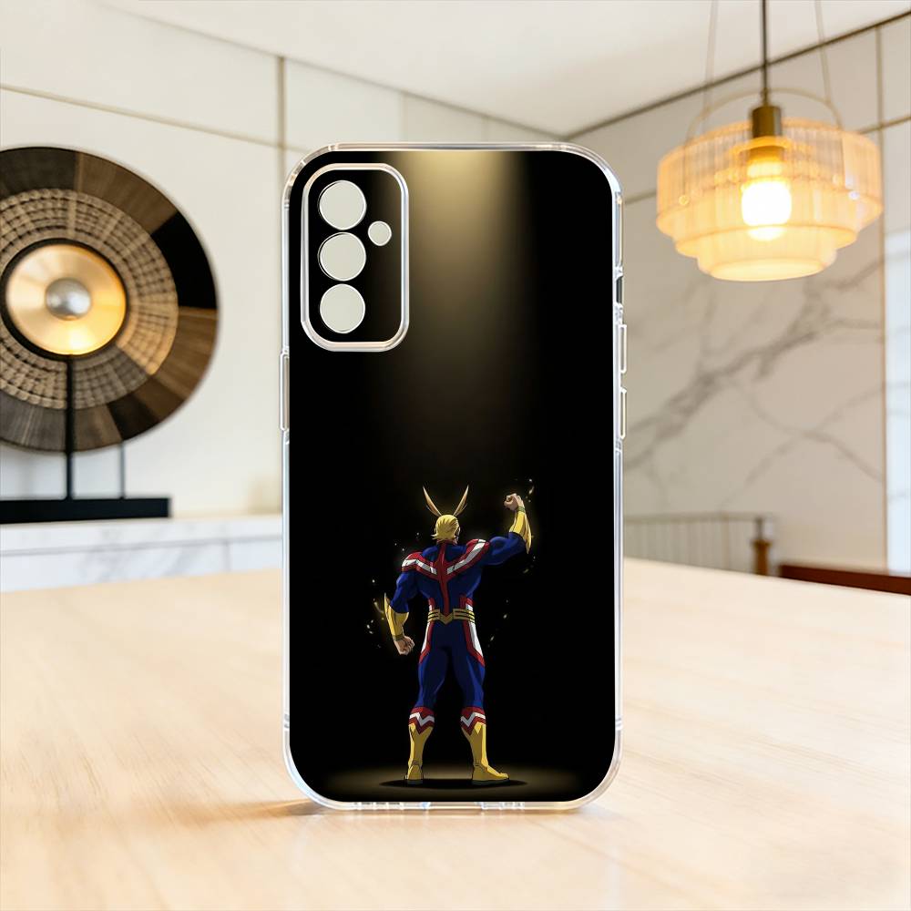 Anime A-All M-Might Anime Phone Case For SamsungA10,12,20,21S,30,31,40,50,51,52,70,71 Transparent Cover Samsung a52 a52S